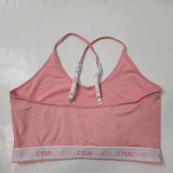 ZYIA Active Pink Comfort Strappy Bra Size L - Picture 2 of 7